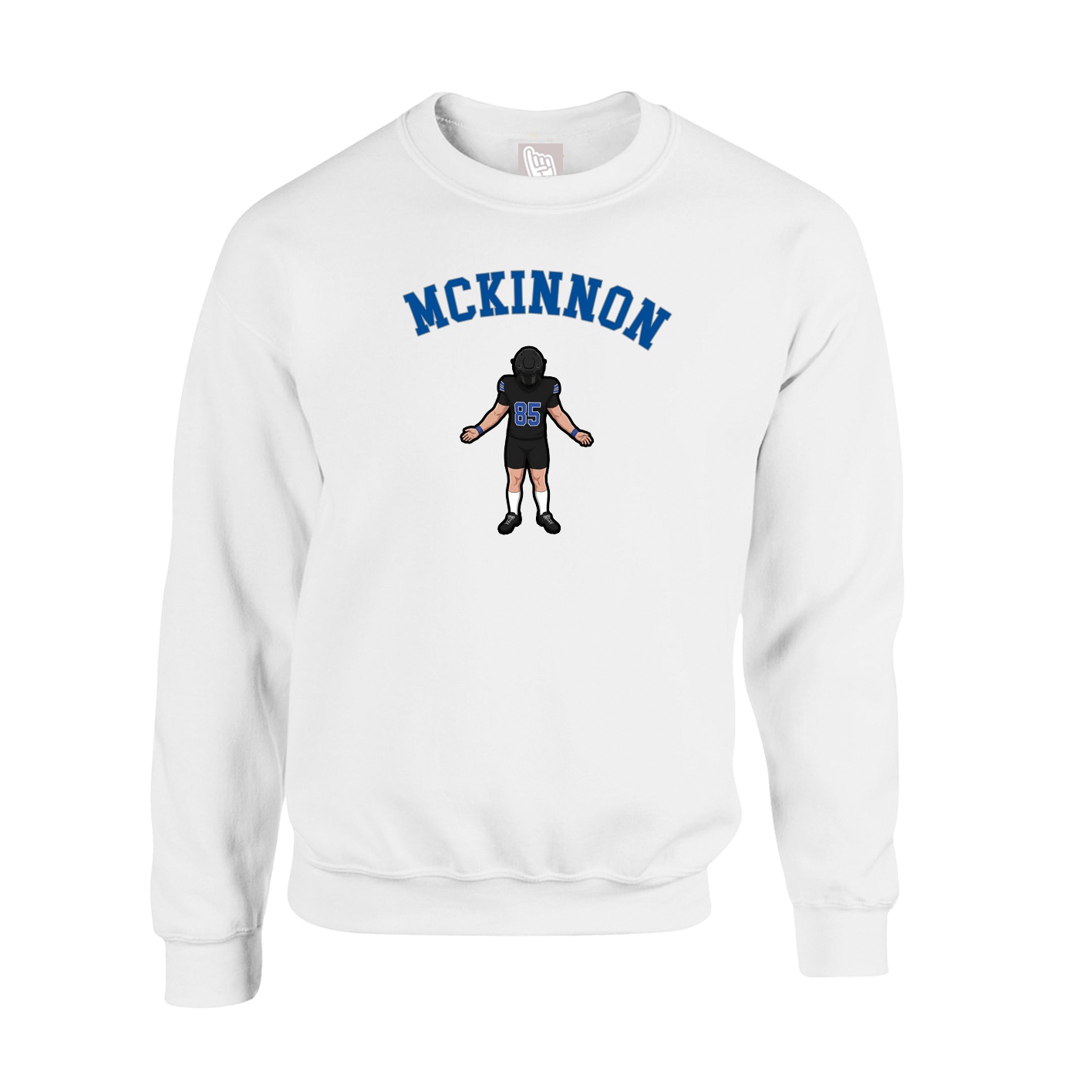 Fleece Crew — Shirsey Arch in White