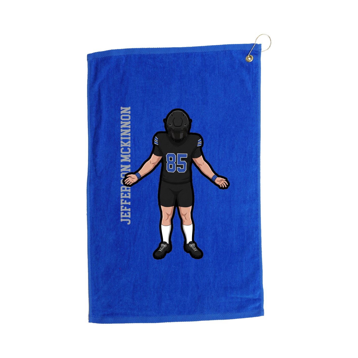 Golf Towel — Name Vertical in Royal
