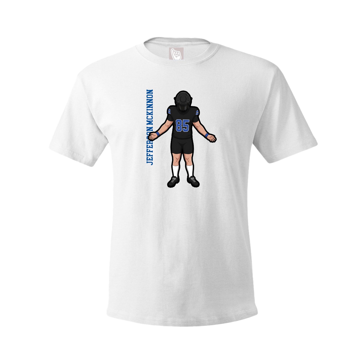 Youth Tee — Name Vertical in White