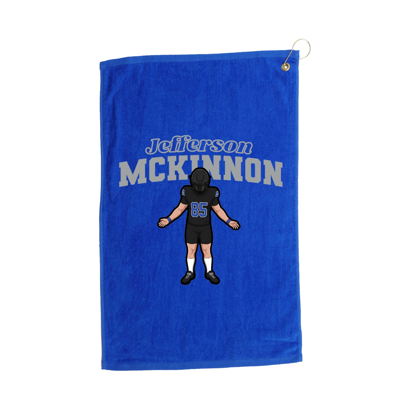 Golf Towel — Name Arch in Royal