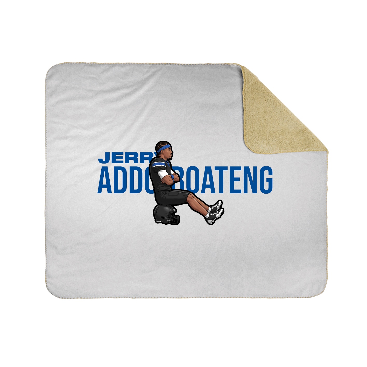 Throw Blanket — Player Name in White
