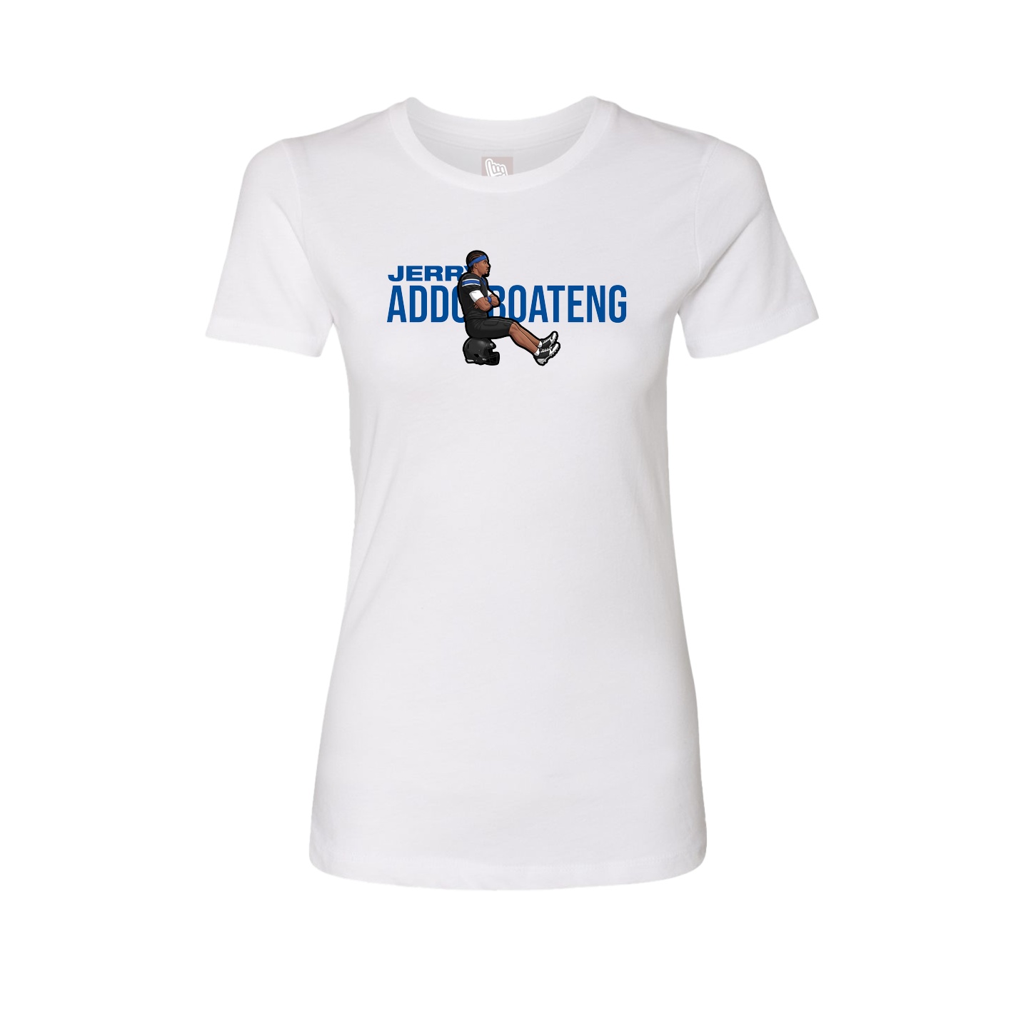 Fitted Women's Tee — Player Name in White