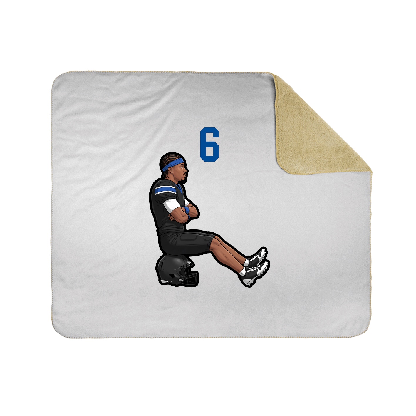 Throw Blanket — Number Top in White
