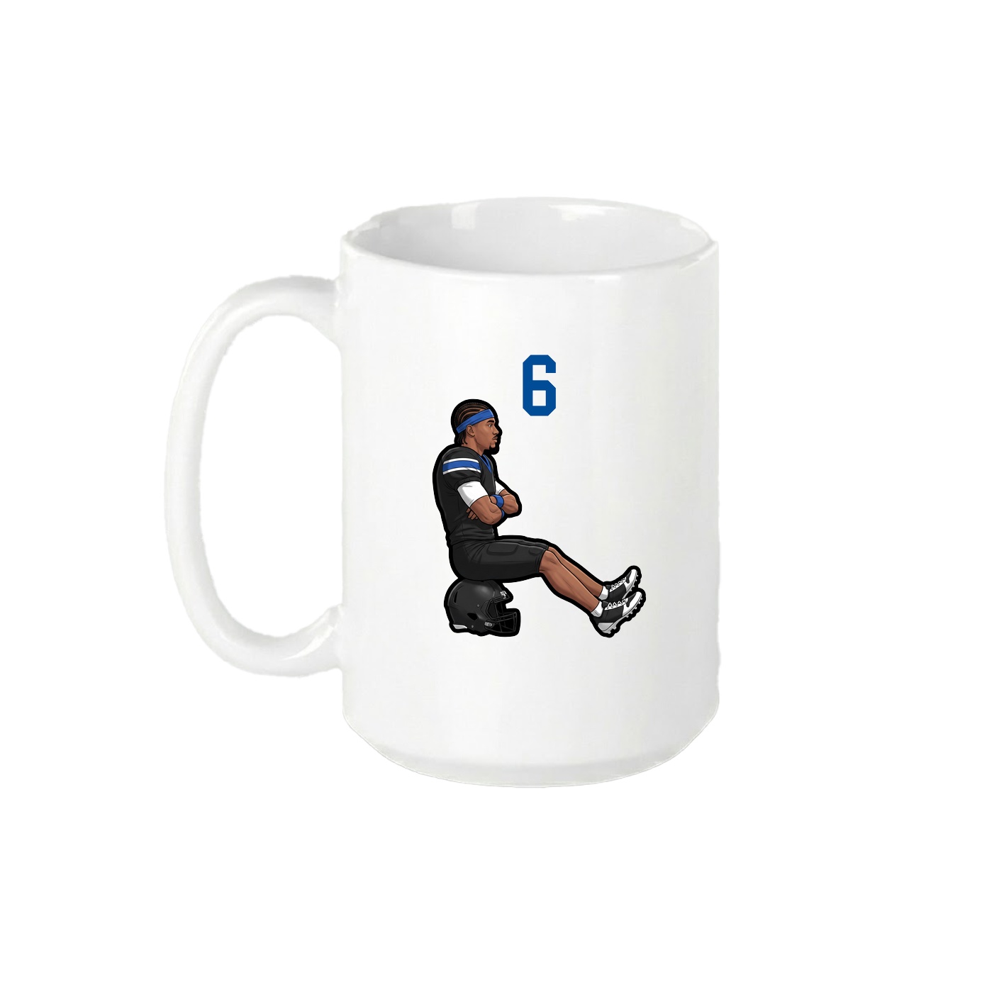 15oz Coffee Mug — Number Top in White