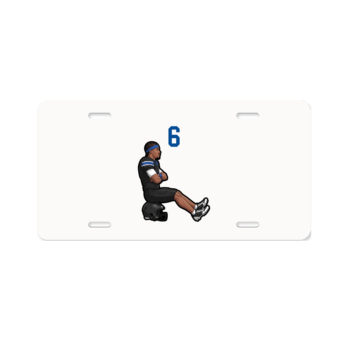 License Plate — Number Top in Classic