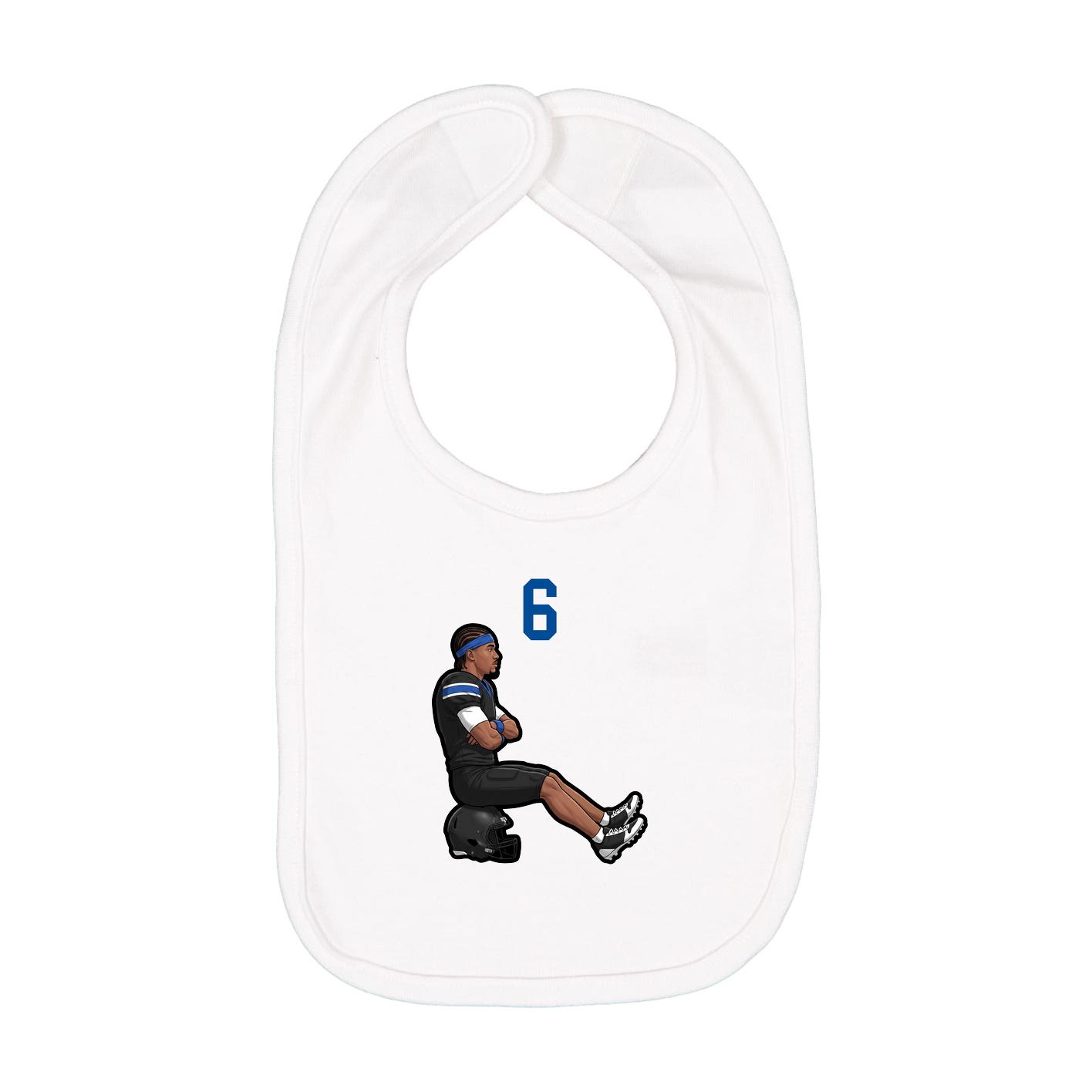 Infant Bib — Number Top in White