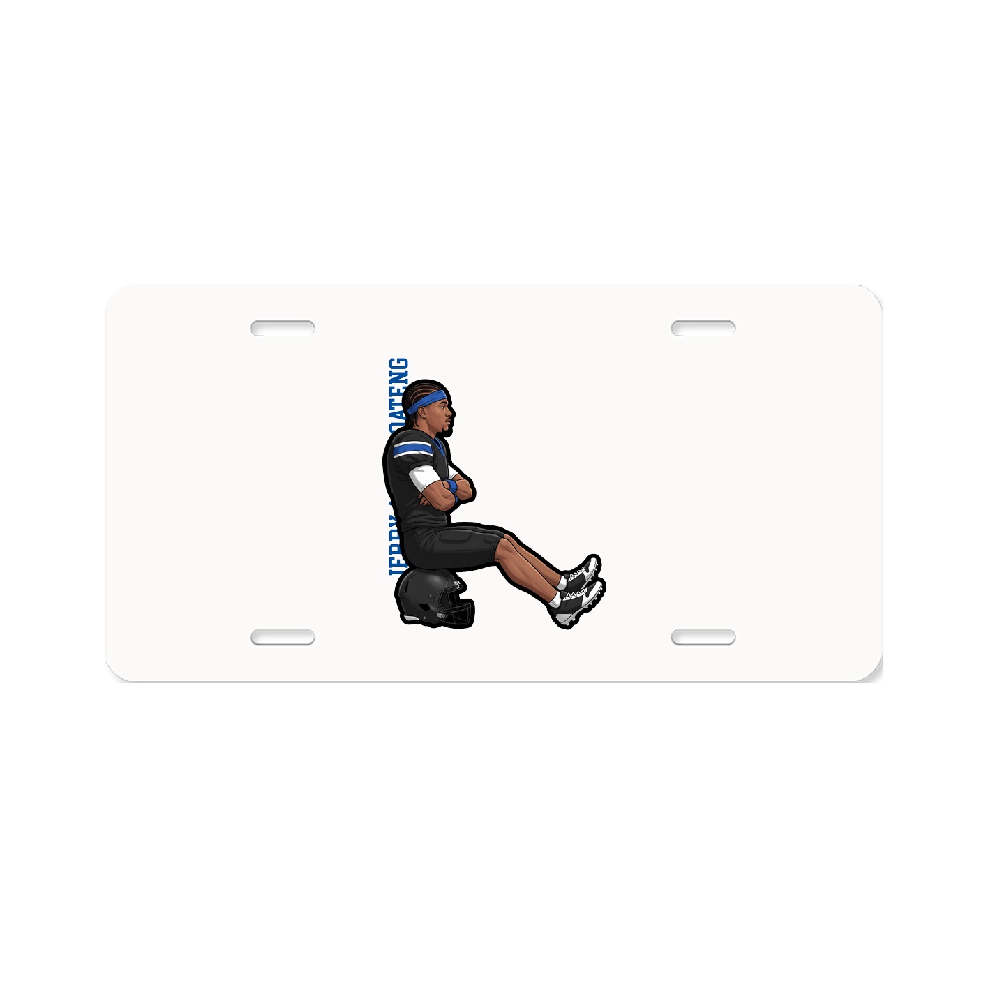 License Plate — Name Vertical in Classic