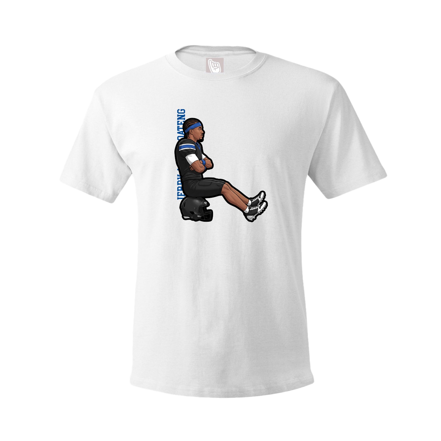 Tee — Name Vertical in White