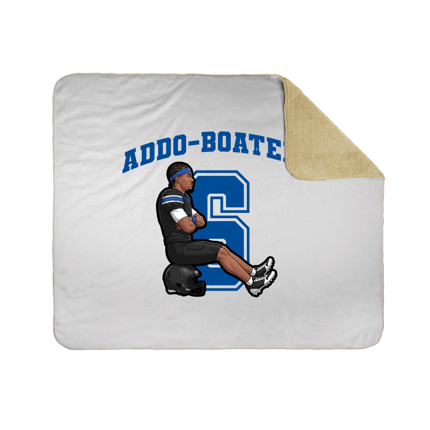 Throw Blanket — Number in White