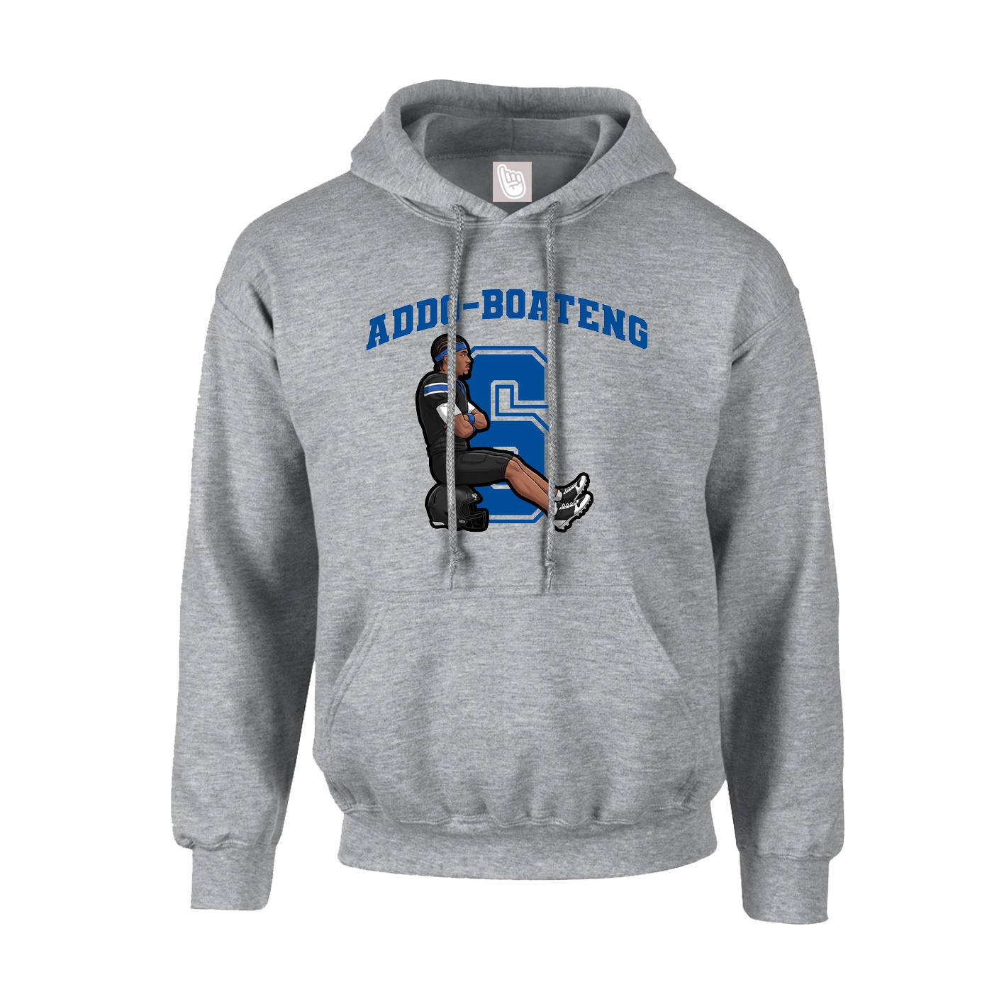 Youth Hoodie — Number in Grey