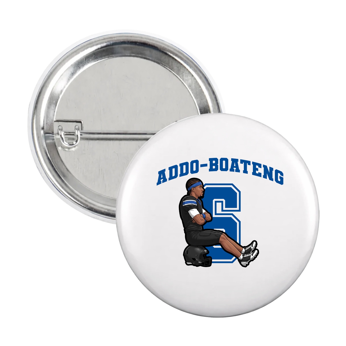 Game Day Button — Number in White