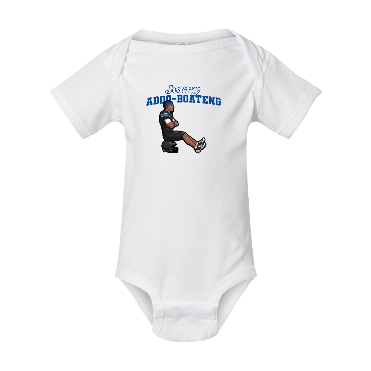 Baby Onesie — Name Arch in White