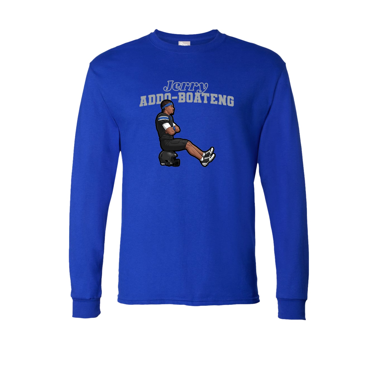 Long Sleeve Tee — Name Arch in Royal