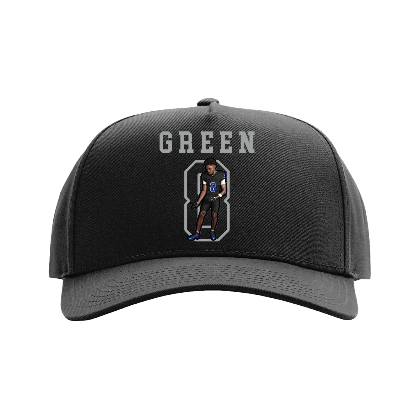 Full Fabric Five-Panel Champ Cap — Shirsey in Black
