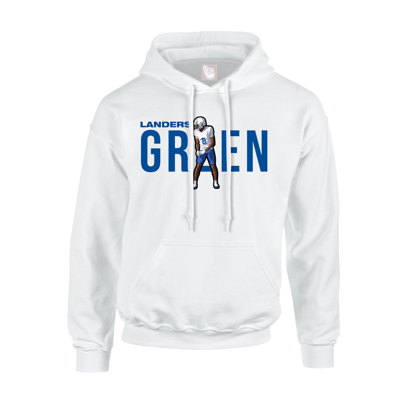 Youth Hoodie — Player Name in White