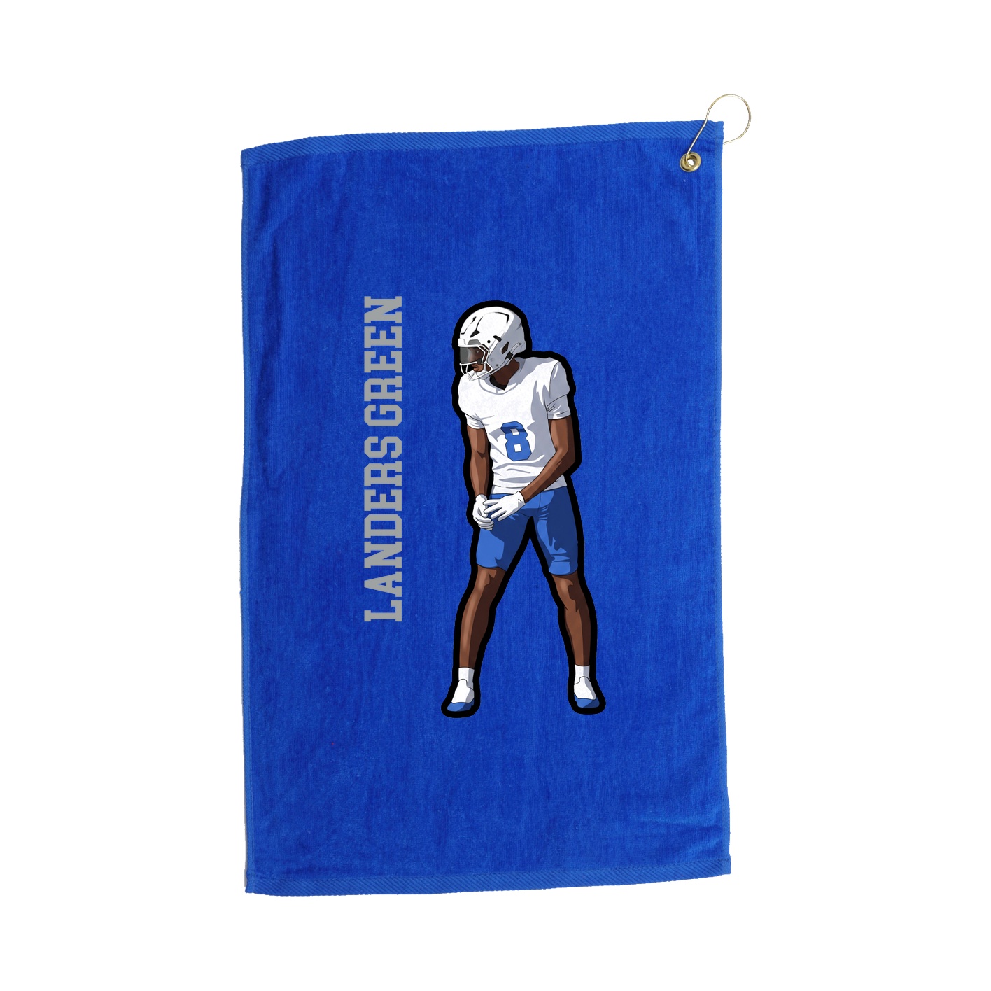 Golf Towel — Name Vertical in Royal
