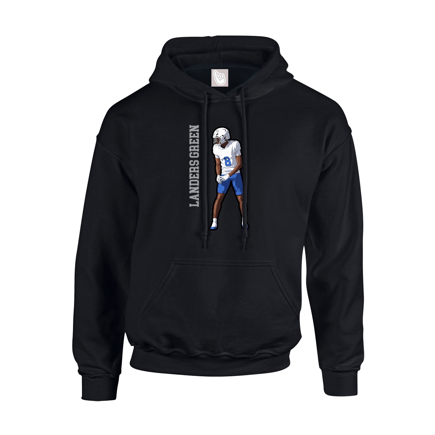 Hoodie — Name Vertical in Black