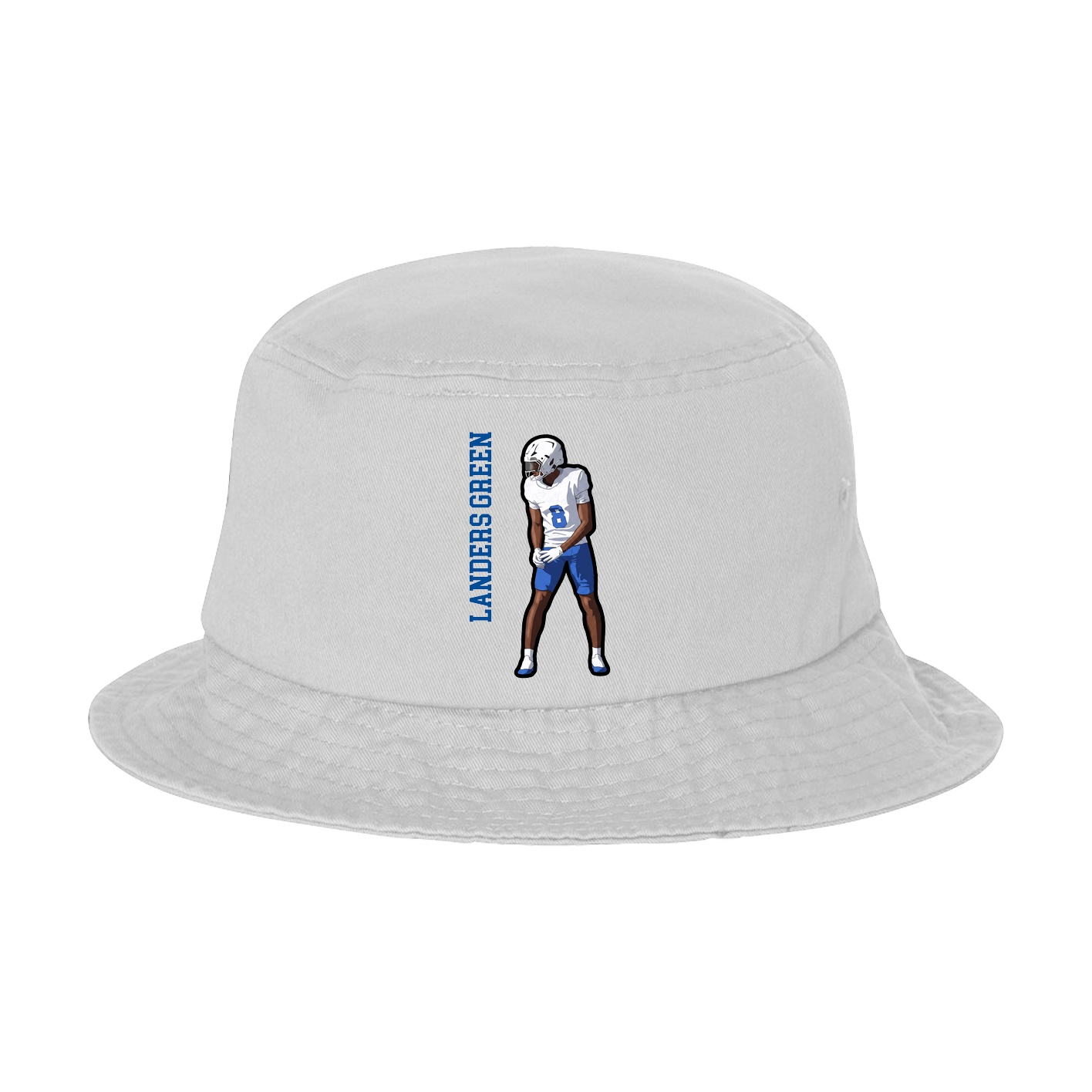 Bucket Cap — Name Vertical in White