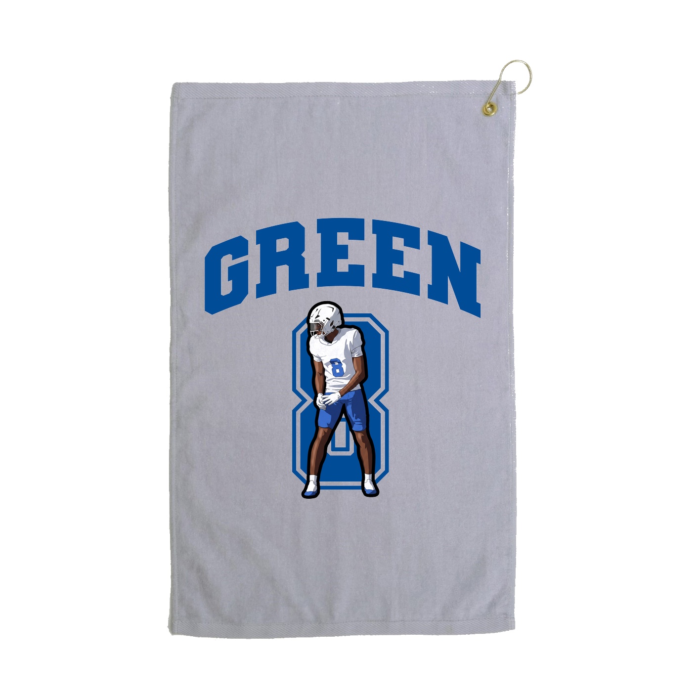 Golf Towel — Number in Grey