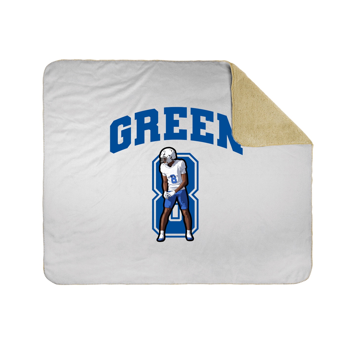 Throw Blanket — Number in White