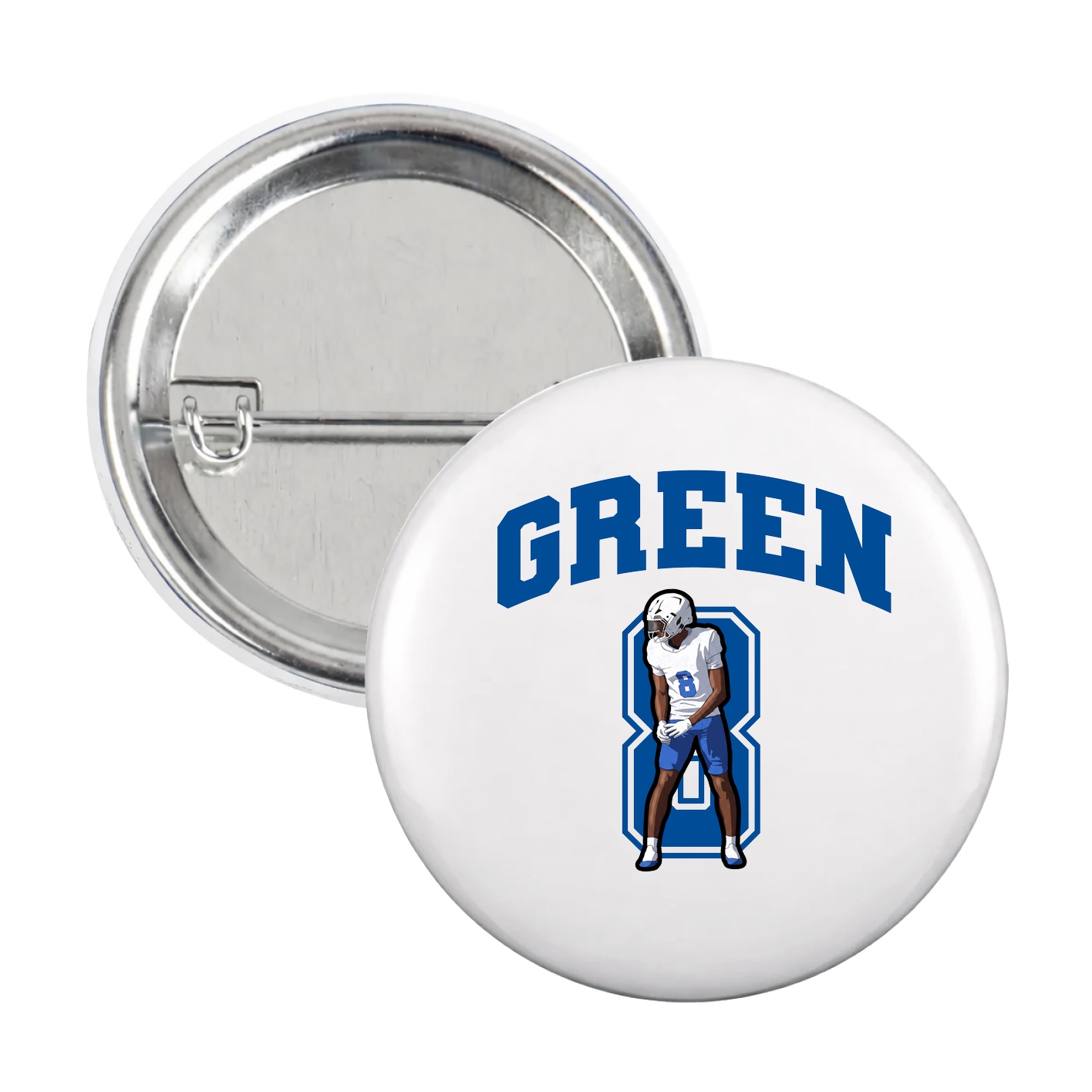Game Day Button — Number in White