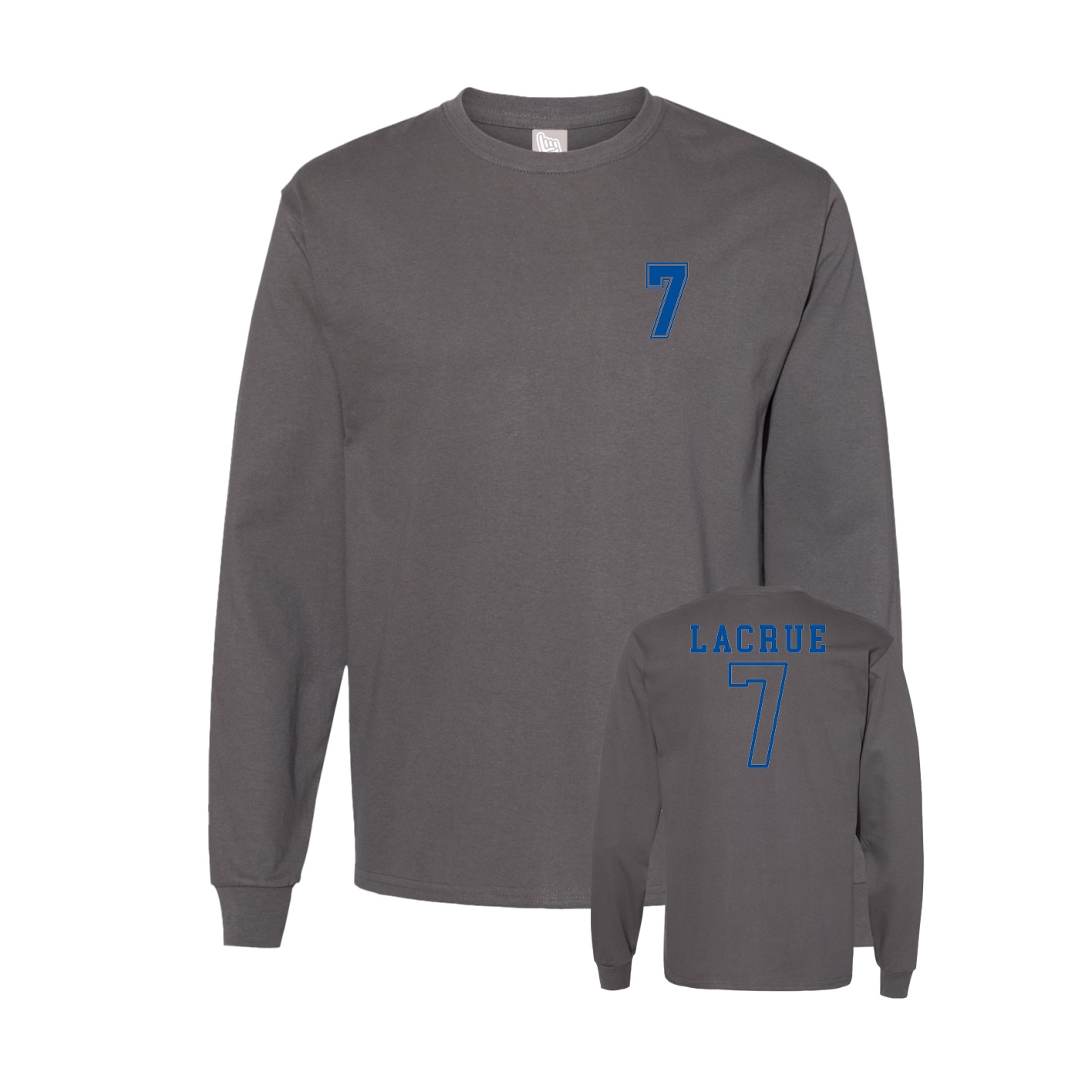 Long Sleeve Tee — Chest Back in Grey