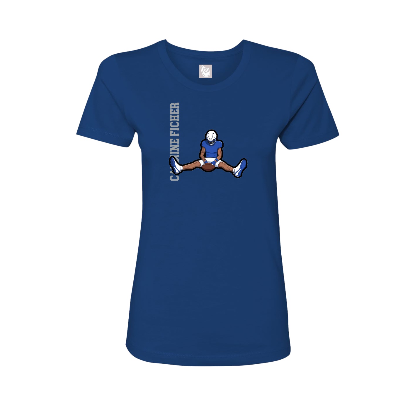 Womens Tee — Name Vertical in Royal