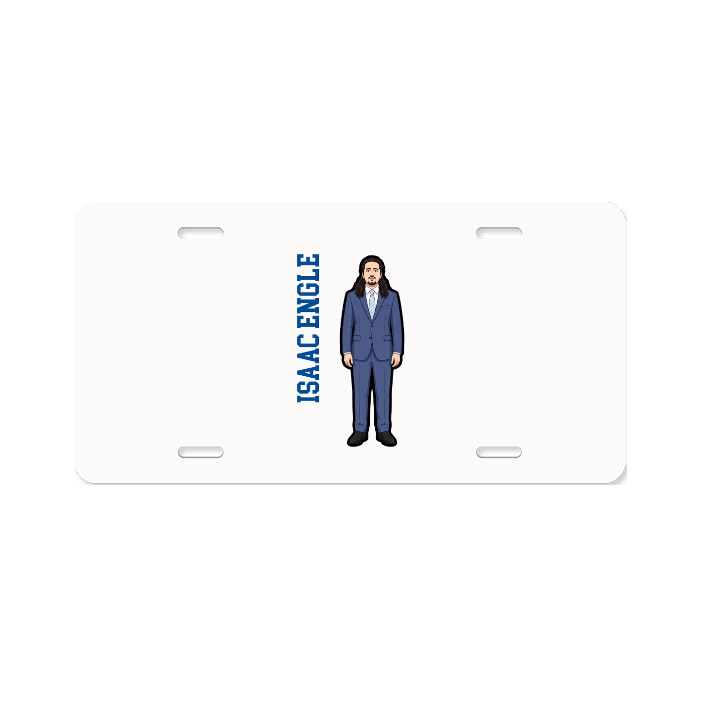 License Plate — Name Vertical in Classic