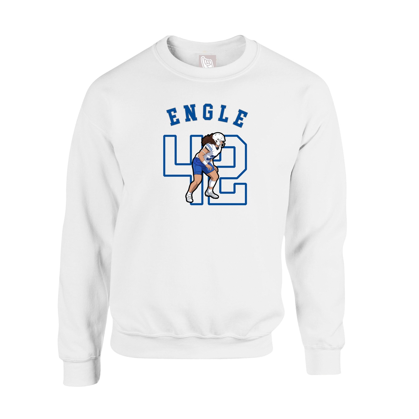Fleece Crew — Shirsey Arch in White