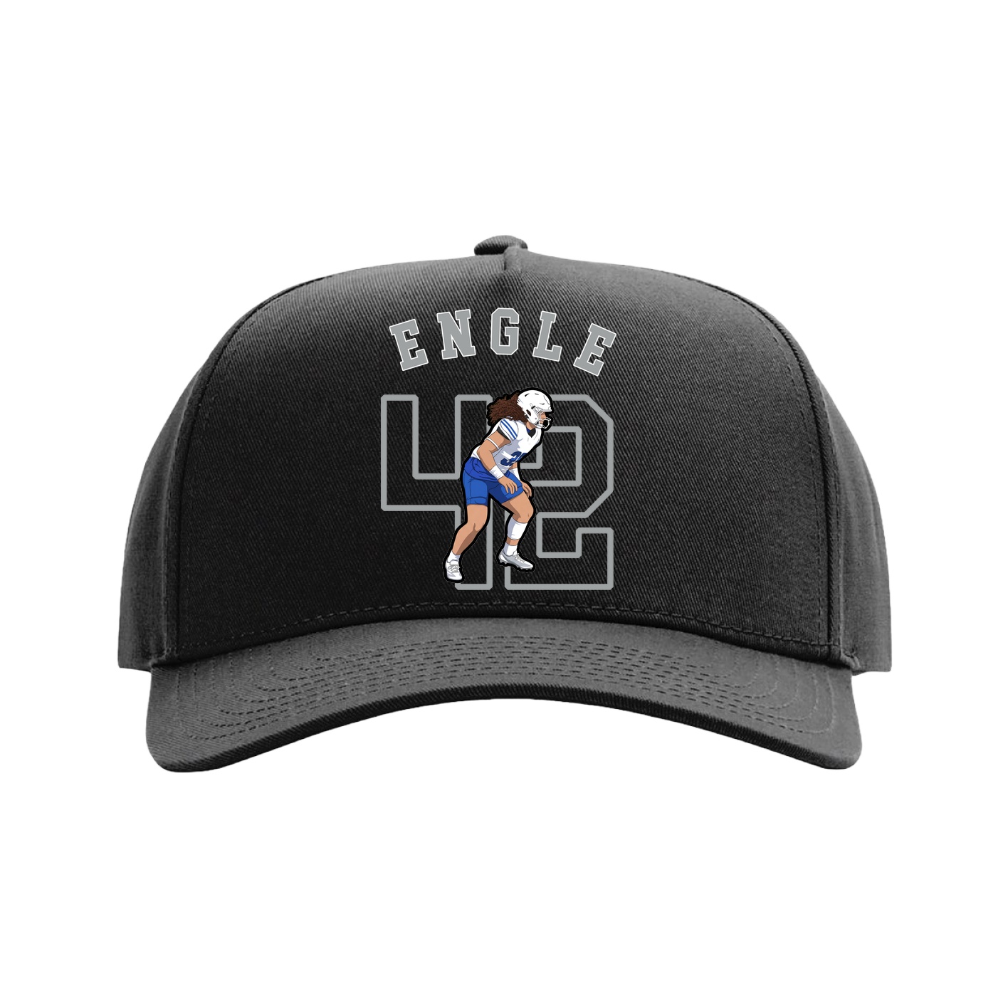 Full Fabric Five-Panel Champ Cap — Shirsey Arch in Black