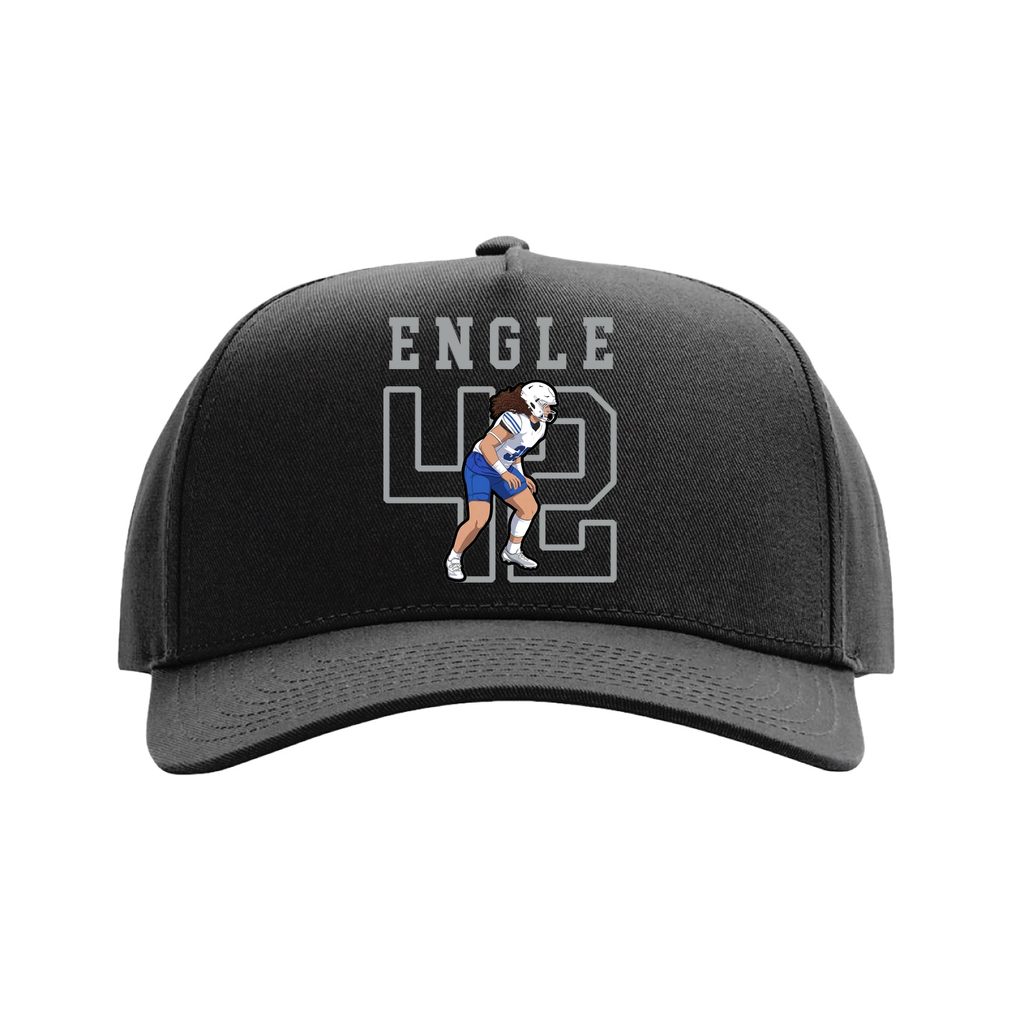 Full Fabric Five-Panel Champ Cap — Shirsey in Black