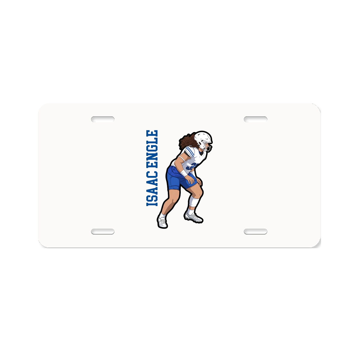 License Plate — Name Vertical in Classic