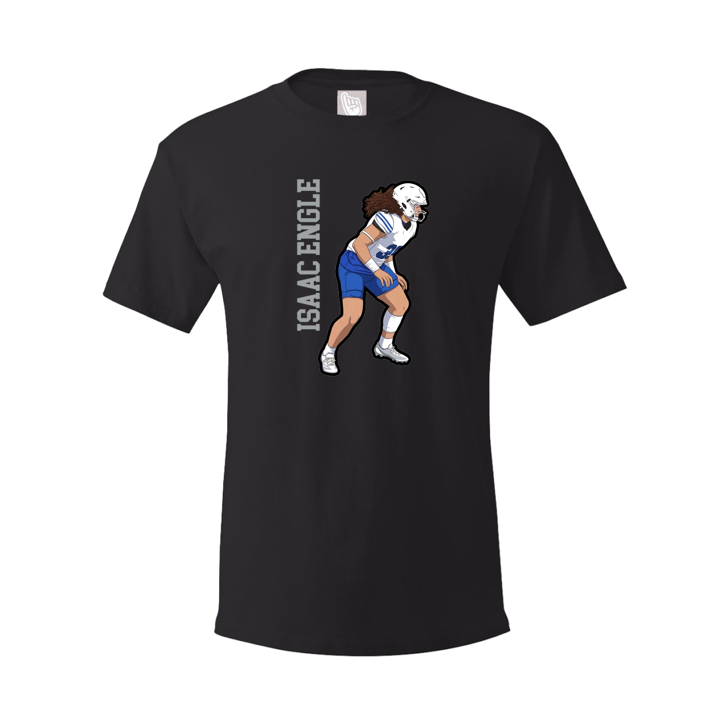 Youth Tee — Name Vertical in Black