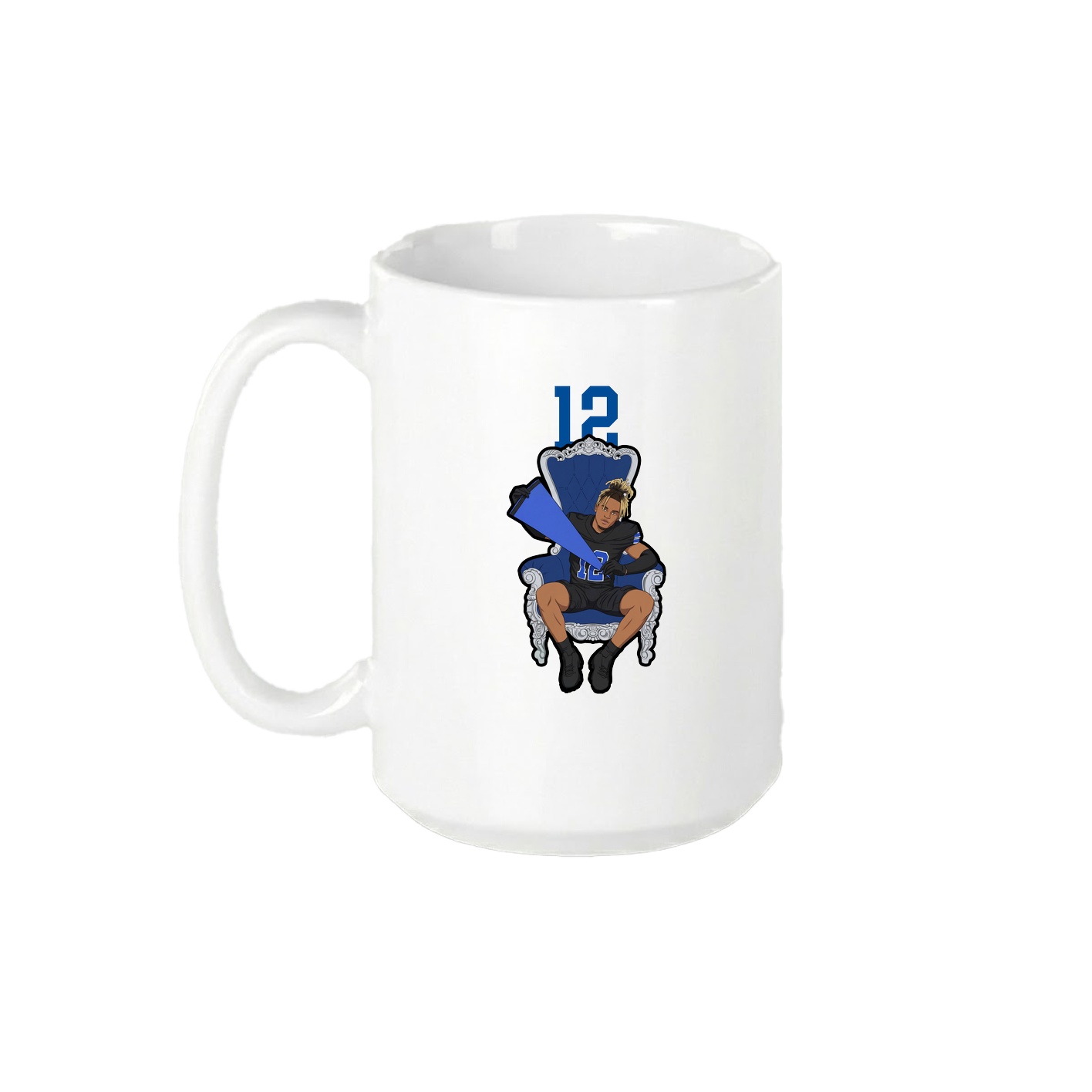 15oz Coffee Mug — Number Top in White