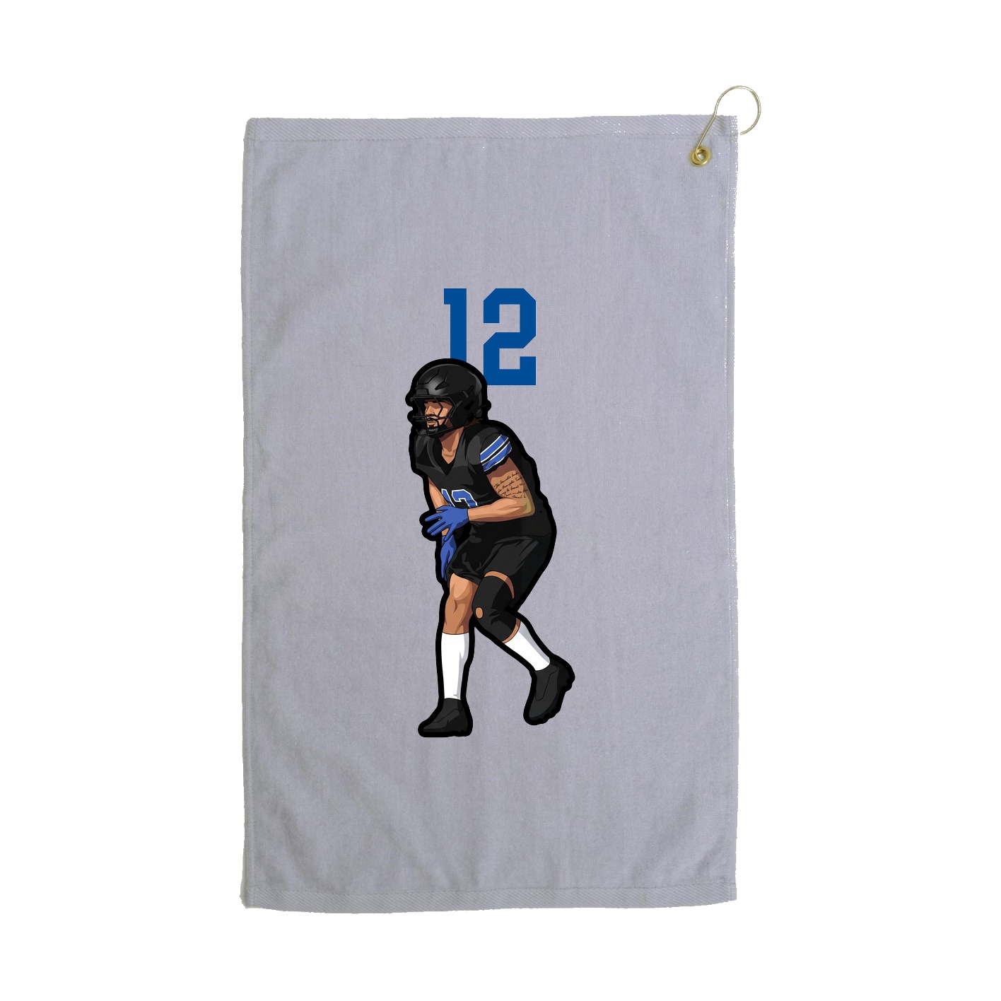 Golf Towel — Number Top in Grey