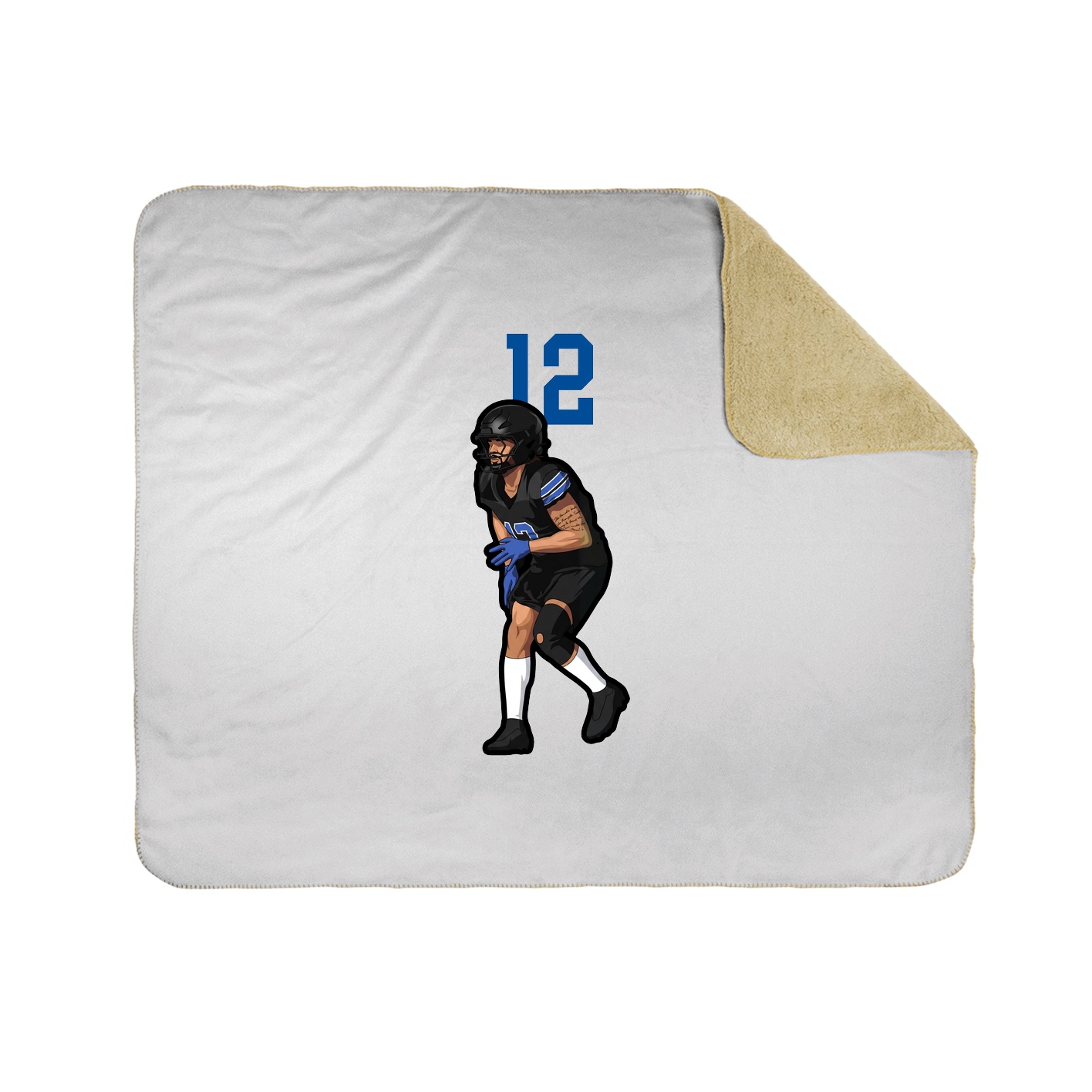 Throw Blanket — Number Top in White