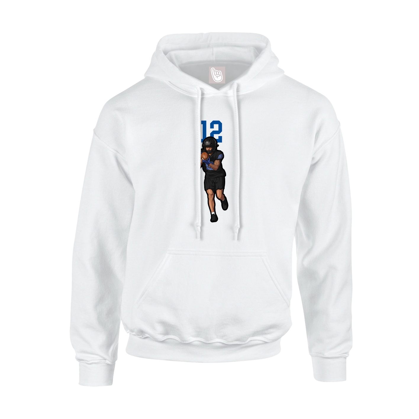 Hoodie — Number Top in White