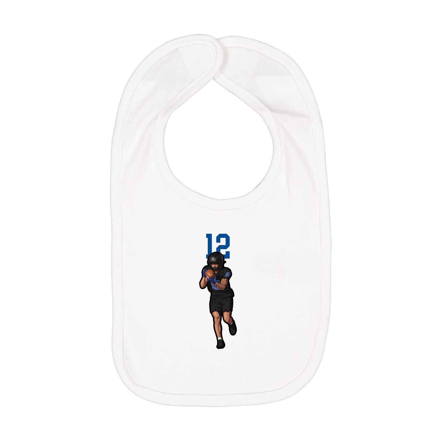 Infant Bib — Number Top in White