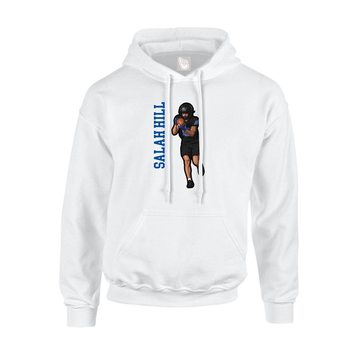 Hoodie — Name Vertical in White