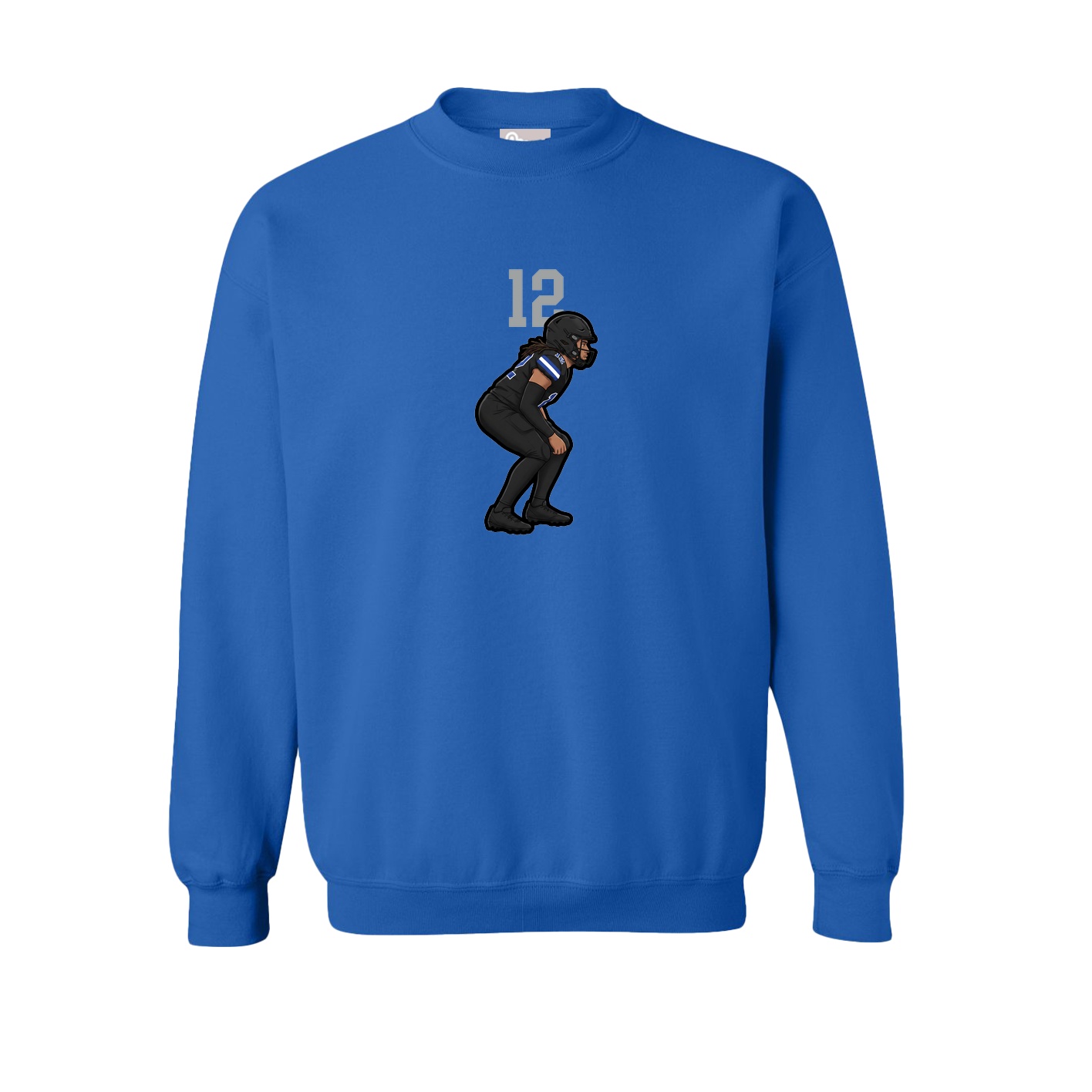 Fleece Crew — Number Top in Royal