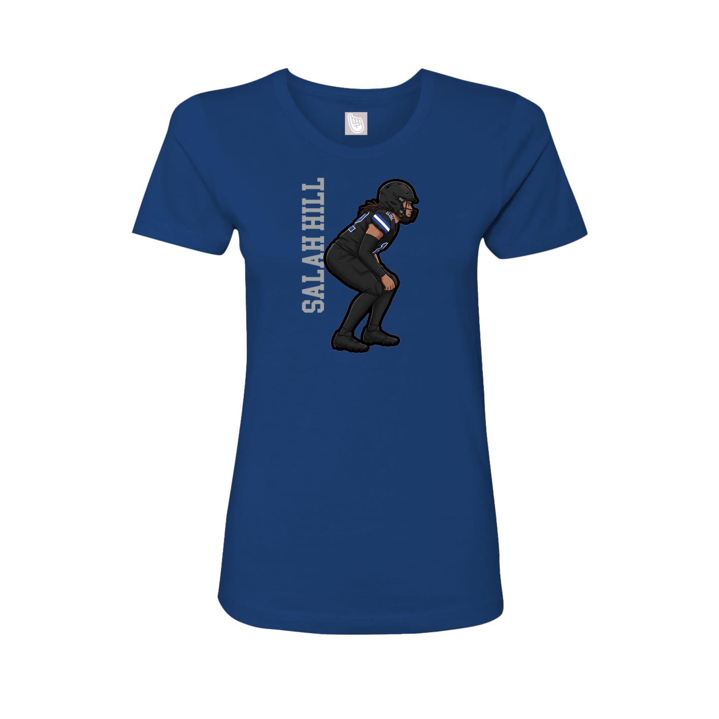 Womens Tee — Name Vertical in Royal