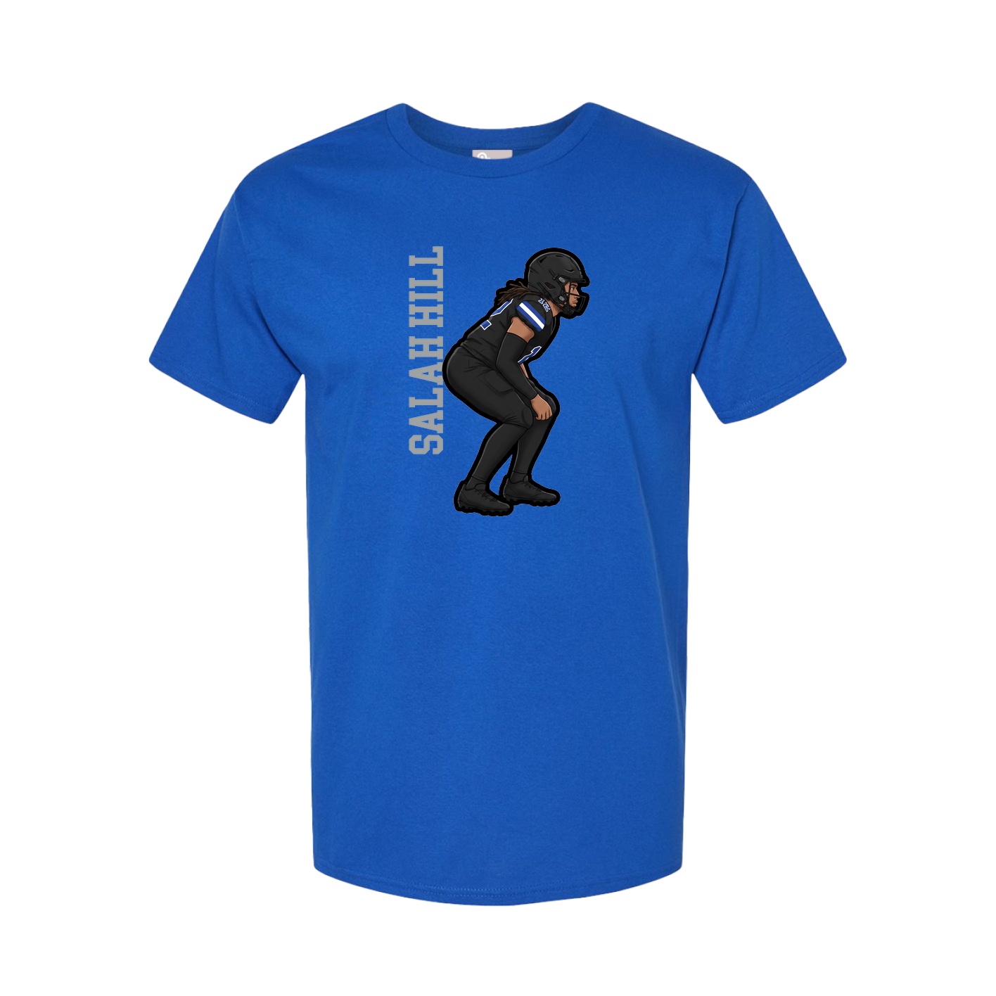 Youth Tee — Name Vertical in Royal