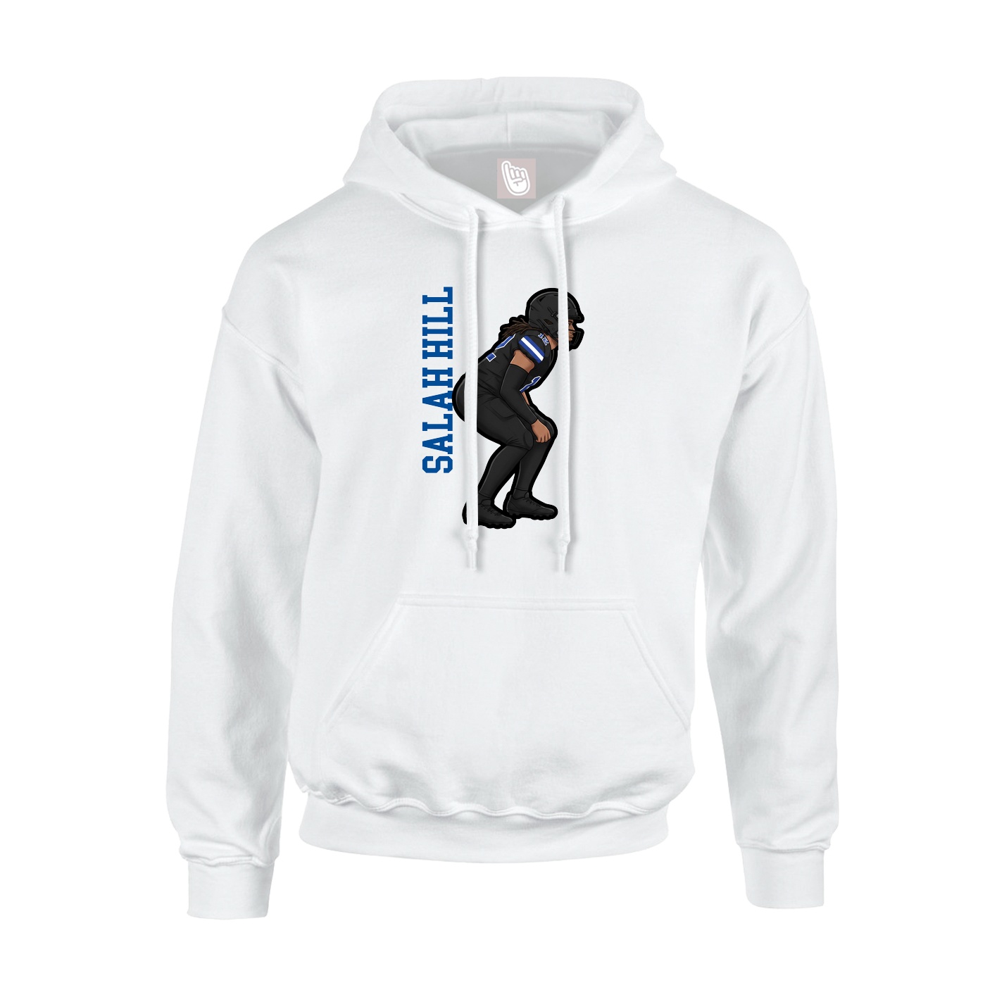 Hoodie — Name Vertical in White