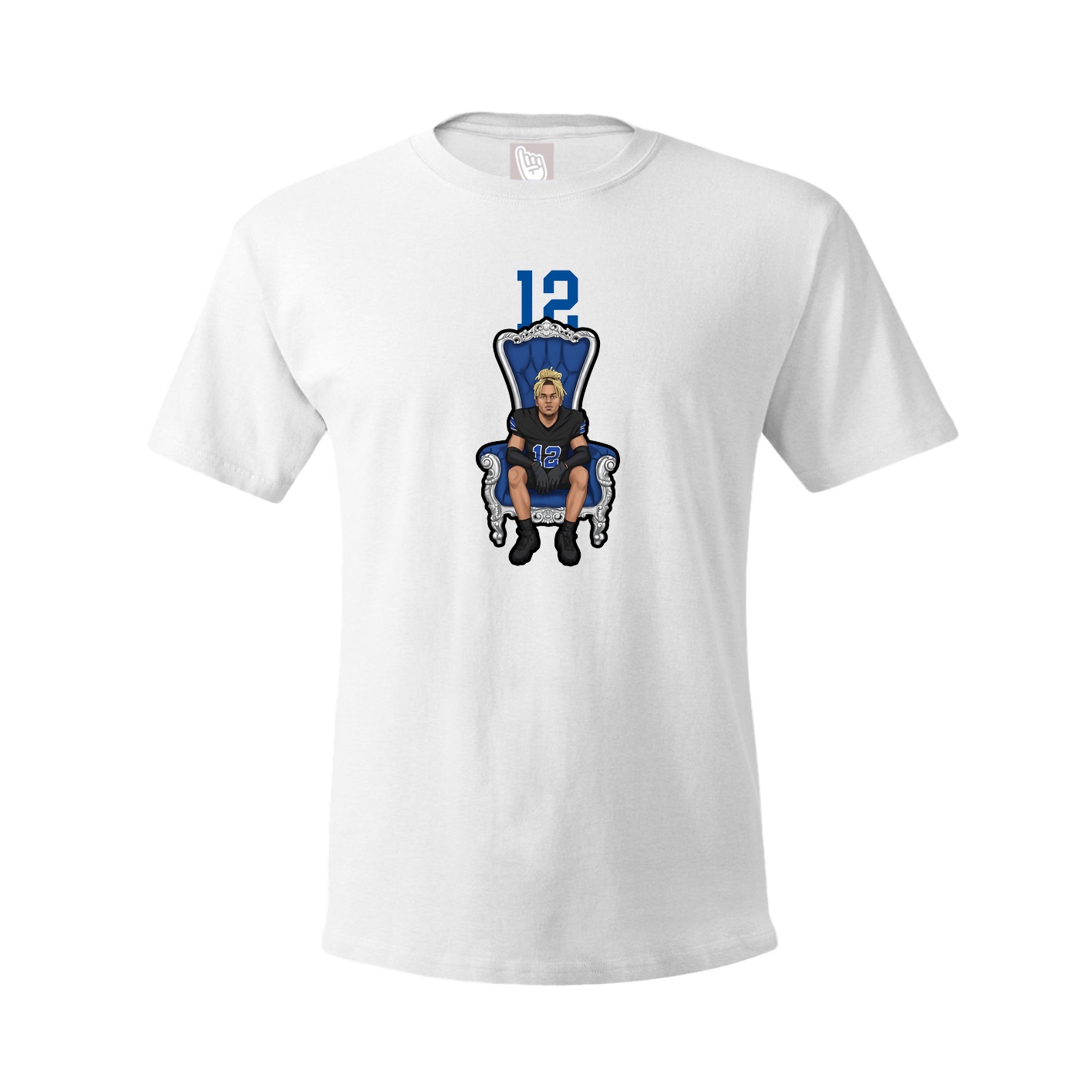 Youth Tee — Number Top in White