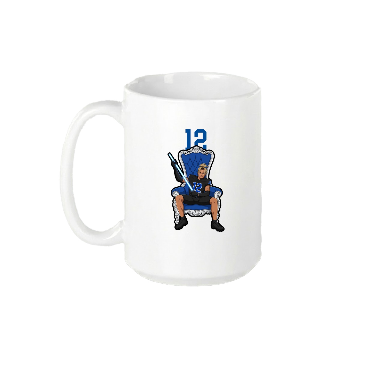 15oz Coffee Mug — Number Top in White