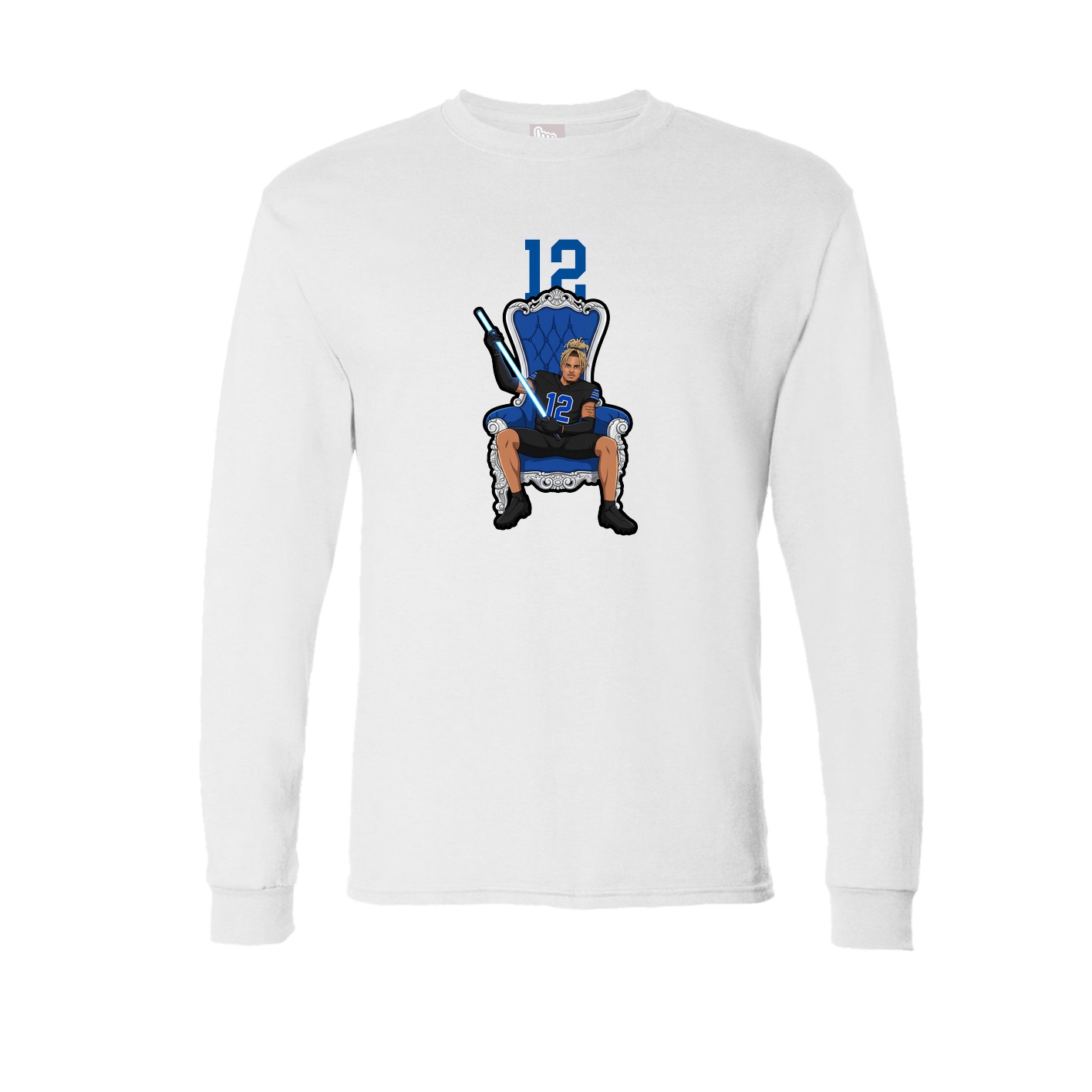 Long Sleeve Tee — Number Top in White
