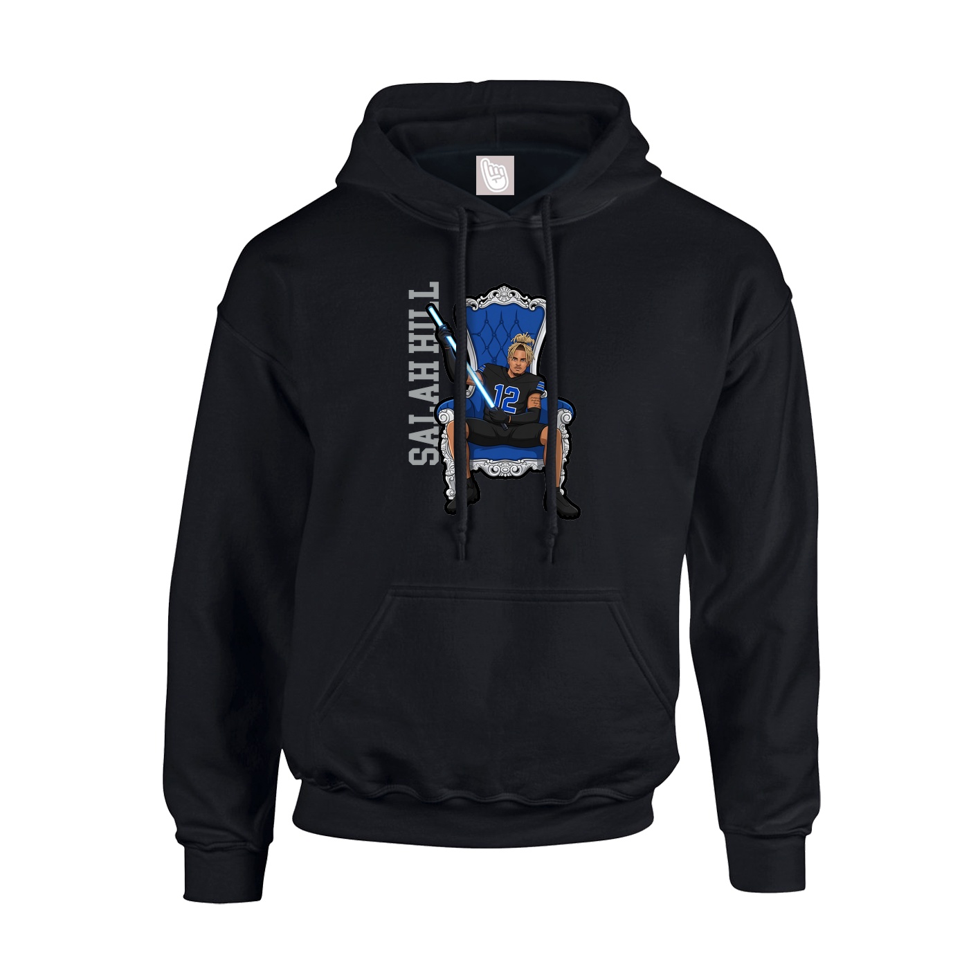 Youth Hoodie — Name Vertical in Black
