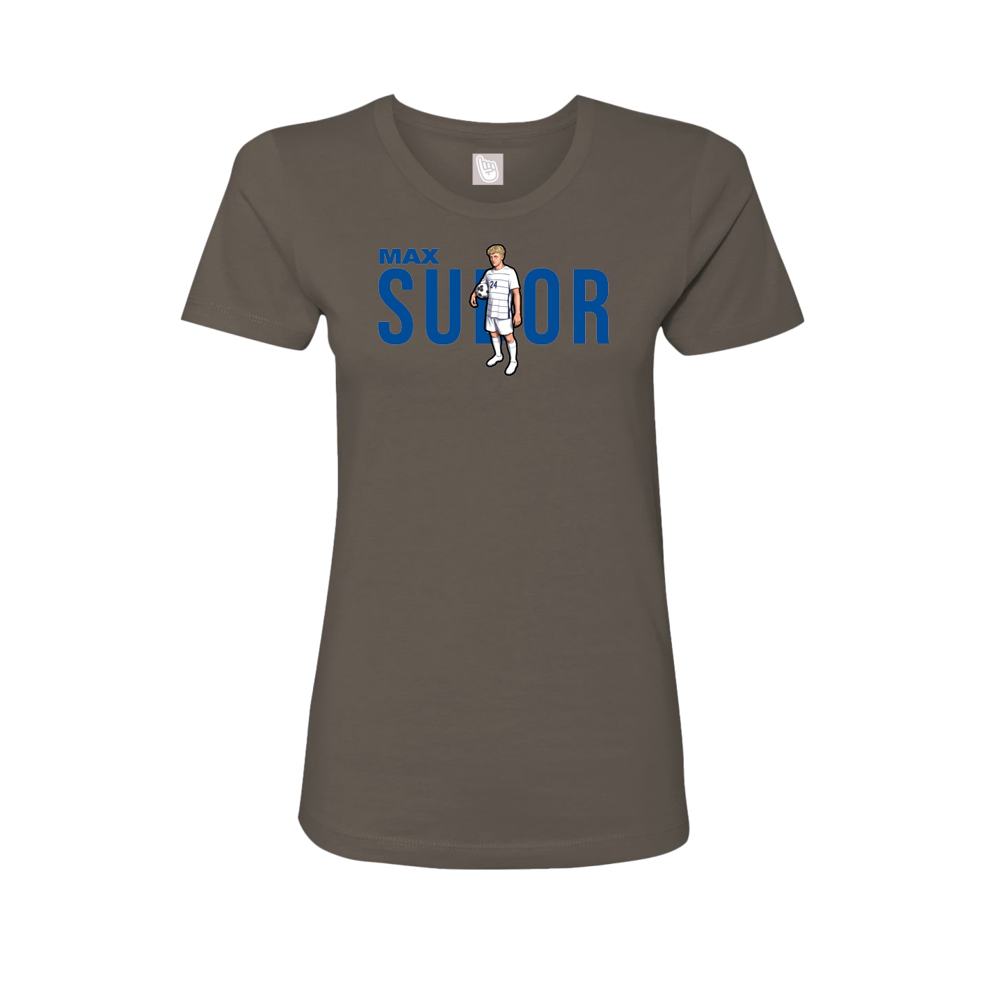 Fitted Women's Tee — Player Name in Grey