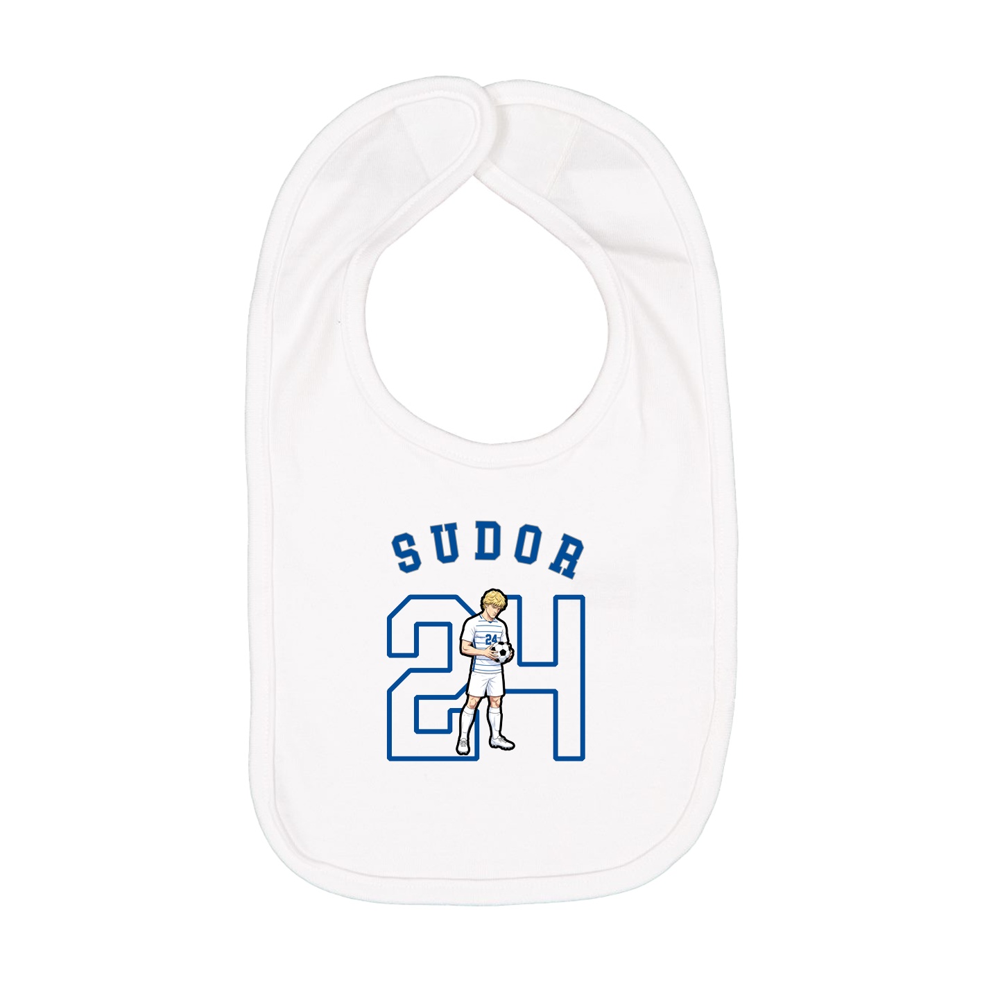 Infant Bib — Shirsey Arch in White