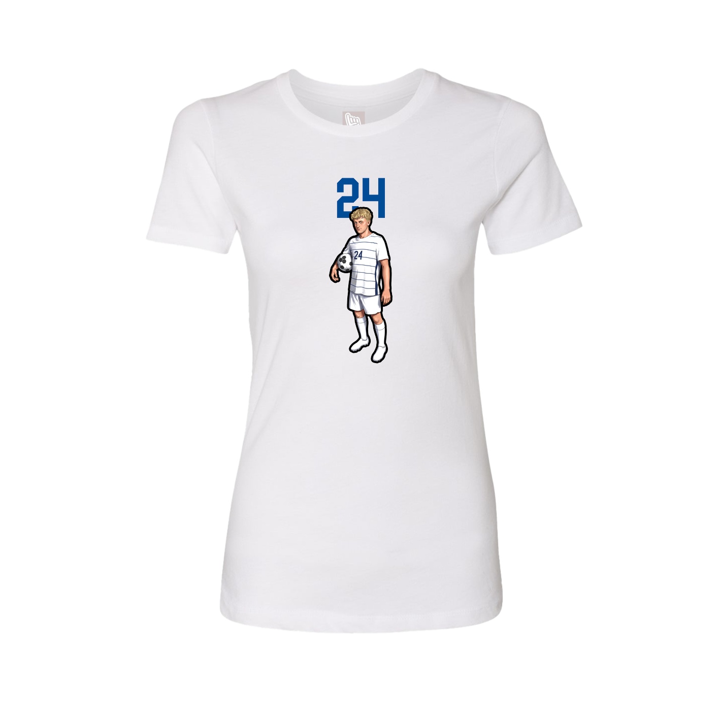 Fitted Women's Tee — Number Top in White